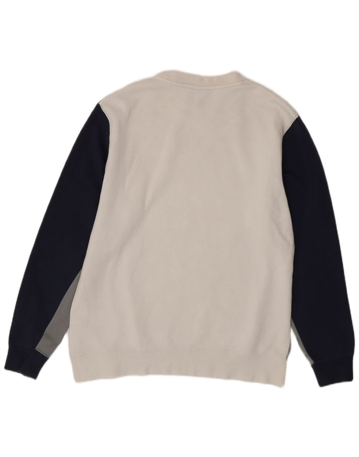 Nike Sudadera con gráfico y diseño tipo jersey de algodón color block blanco grande para hombre
