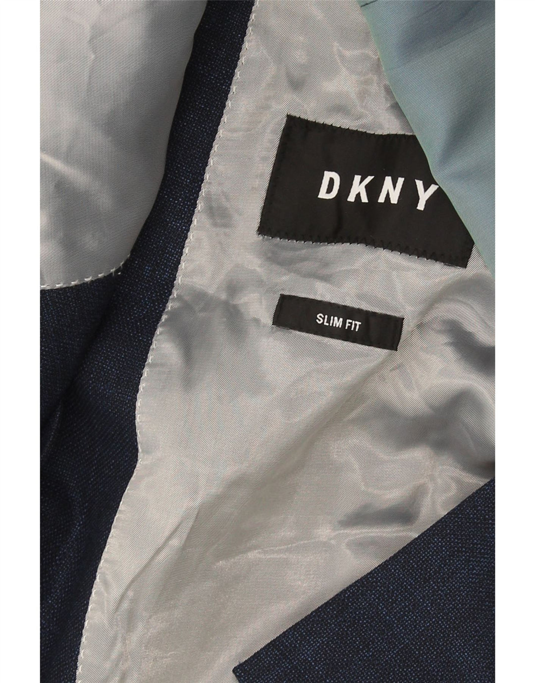 Dkny Chaqueta tipo blazer ajustada con 2 botones para hombre EU 54 2XL Lana azul marino