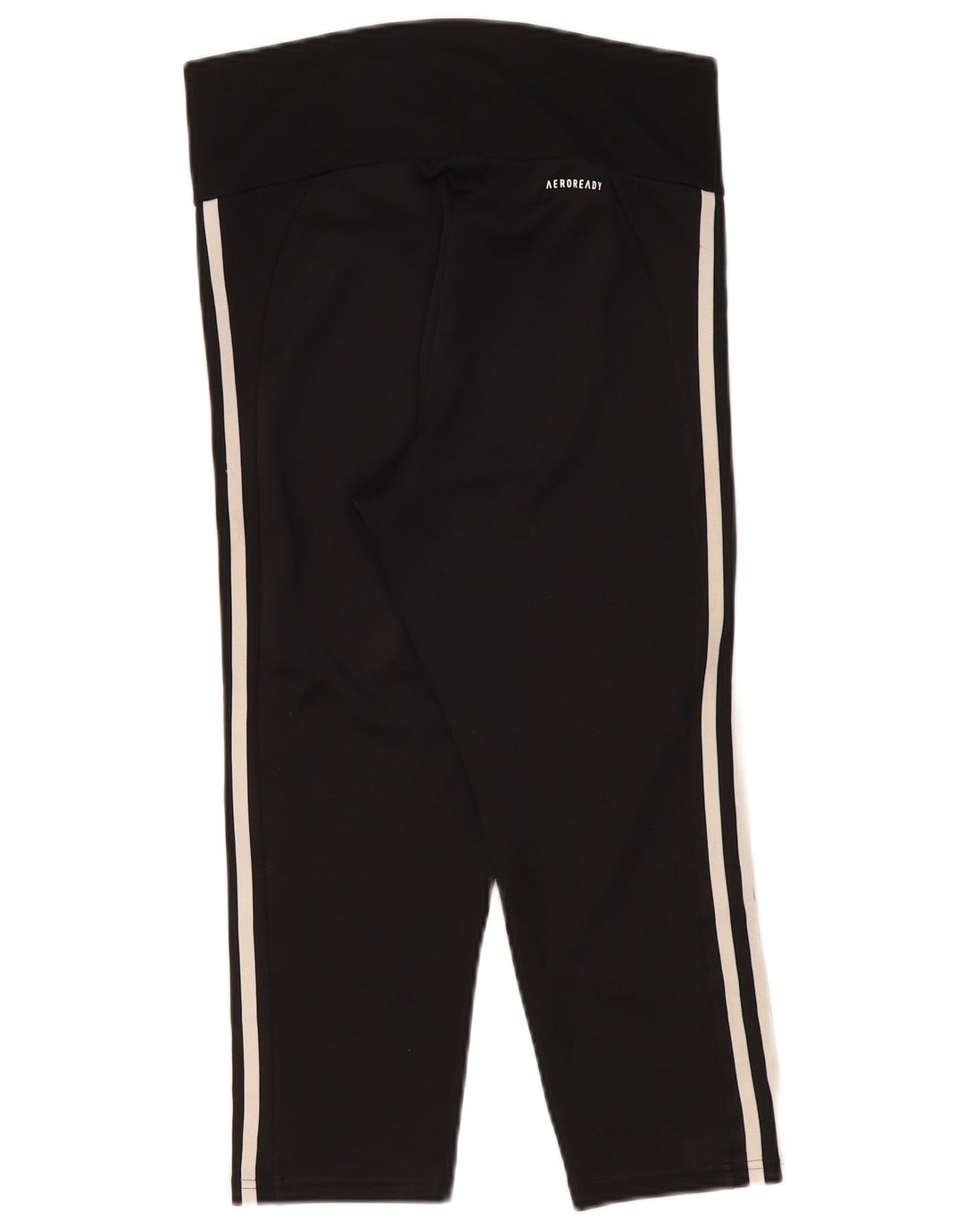 Adidas Mujer Aeroready Capri Leggings Reino Unido 12/14 Mediano Negro Poliéster