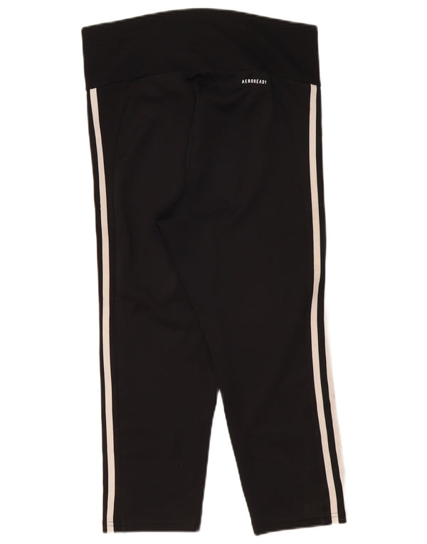 Adidas Mujer Aeroready Capri Leggings Reino Unido 12/14 Mediano Negro Poliéster
