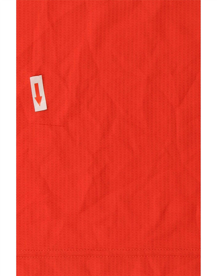 Adidas Hombre Climacool Camiseta Top Medio Rojo Colorblock Poliéster