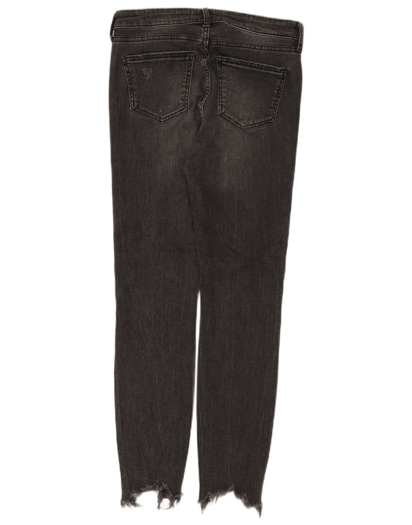 Zara Jeans Ajustados Desgastados para Mujer EU 40 Medium W30 L28 Negro