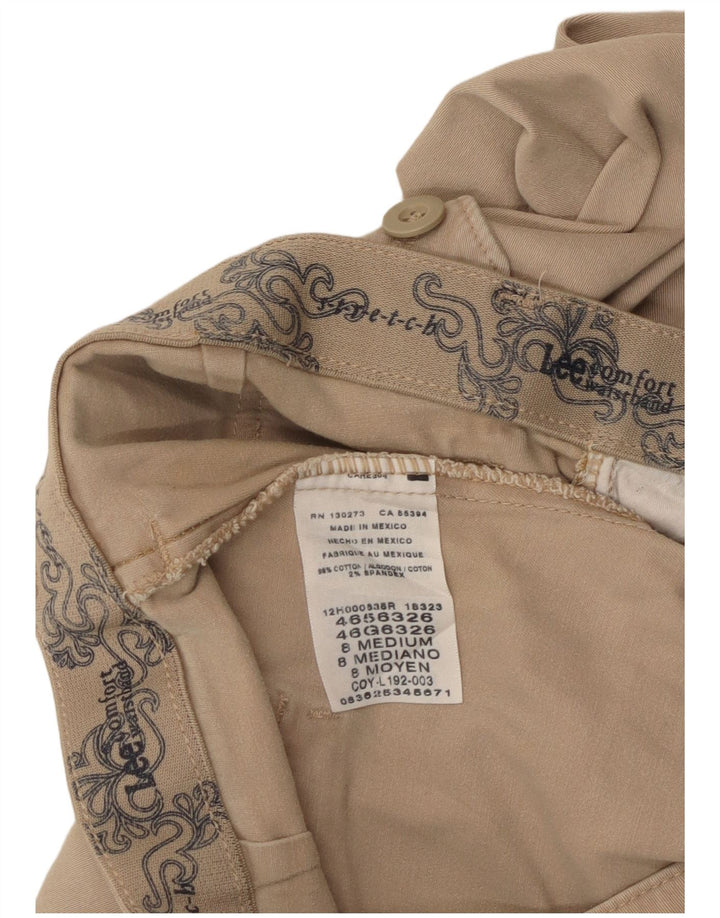 Lee Pantalones casuales elásticos rectos para mujer US 8 Medium W32 L27 Beige