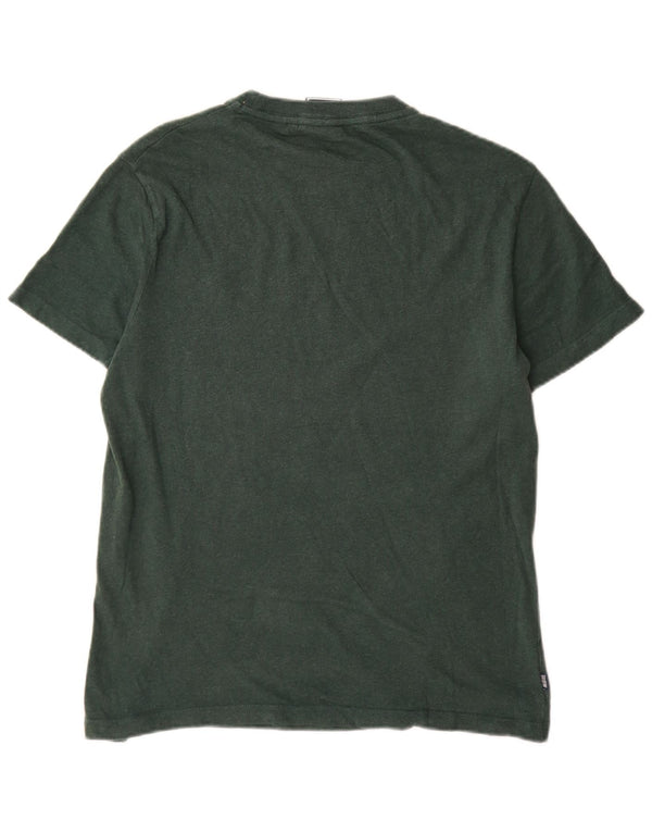 Superdry Hombre Camiseta Top Algodón Verde Medio