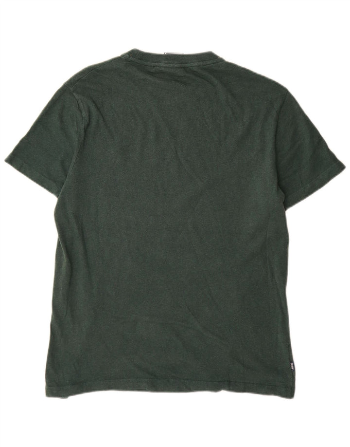 Superdry Hombre Camiseta Top Algodón Verde Medio