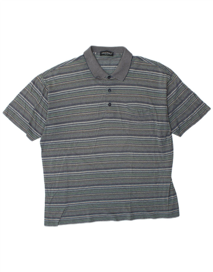 Polo Ginalebole Hombre XL Rayas Azules