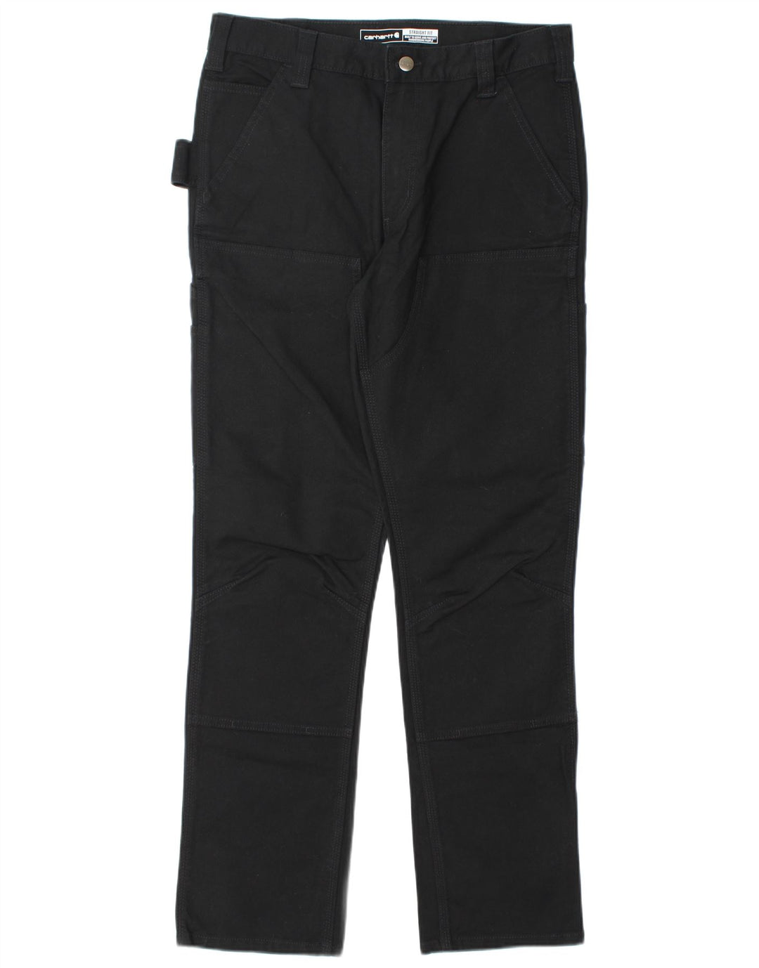 CARHARTT Pantalones cargo rectos para hombre W32 L32 Algodón negro