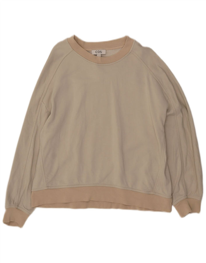 Cos Sudadera para mujer Jumper UK 14 Medio Beige Poliamida