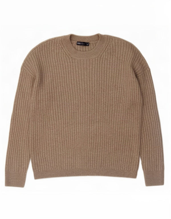 Marks & Spencer Suéter de Cuello Redondo para Mujer UK 44 Marrón Medio