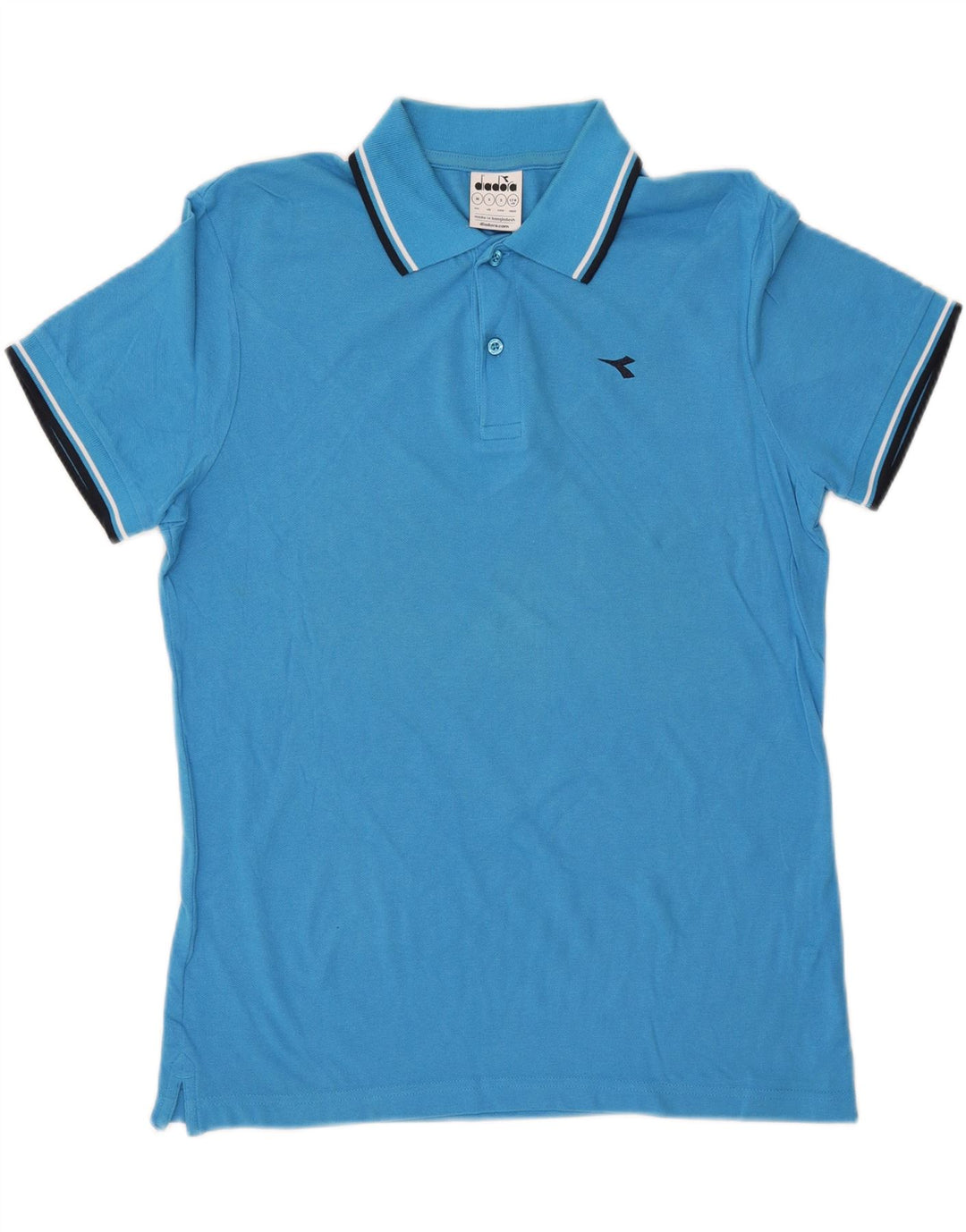 DIADORA Polo Hombre Small Azul Algodón
