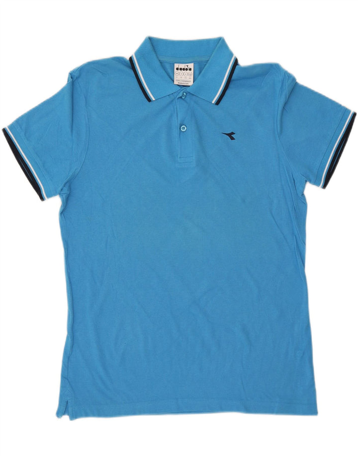 DIADORA Polo Hombre Small Azul Algodón