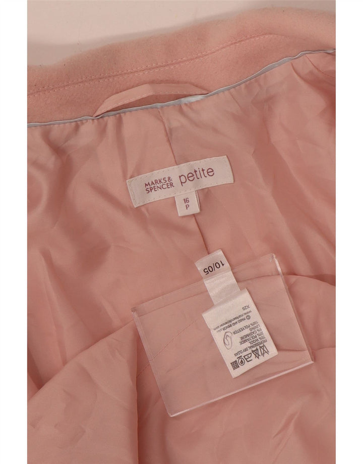 Marks & Spencer Abrigo para mujer Reino Unido 46 Lana rosa grande