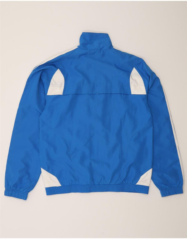 Adidas Chaqueta impermeable para hombre UK 36/38 Small Azul Colorblock Poliéster