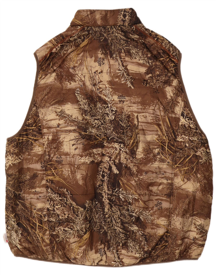REALTREE Chaleco reversible para hombre IT 54/56 3XL Poliéster de camuflaje marrón
