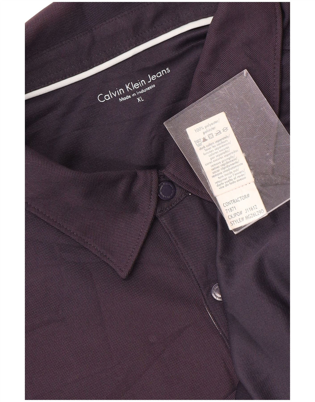 Polo Calvin Klein Jeans Hombre XL Poliéster Azul Marino