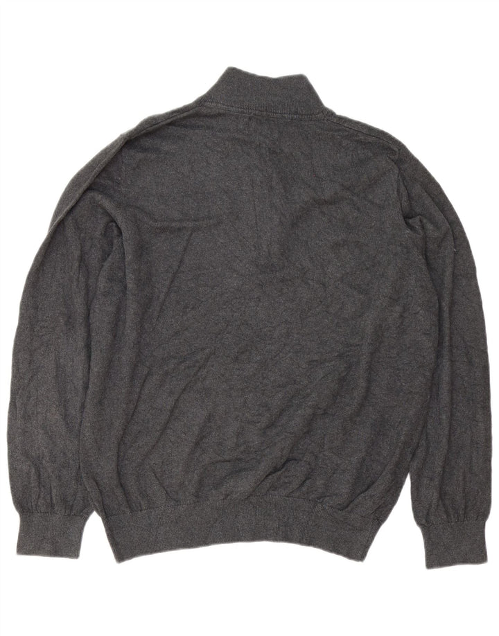 L.L.Bean Suéter tipo jersey con cuello y cremallera de ajuste regular para hombre Gris medio Clásico