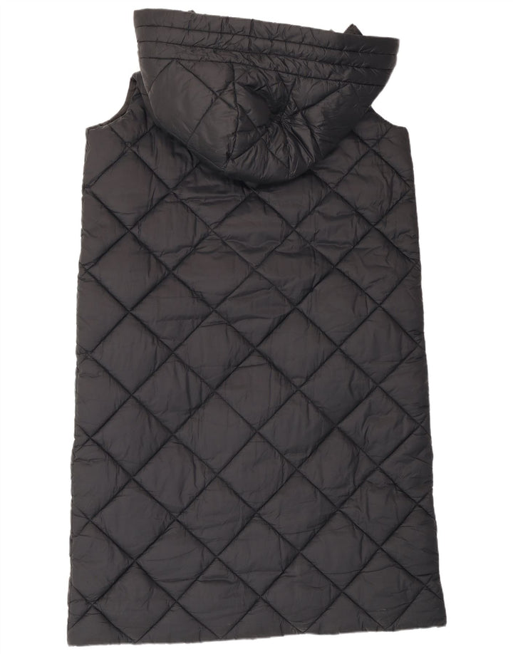 Barbour Chaleco Acolchado Largo Con Capucha De Gran Tamaño Para Mujer Reino Unido 42 Mediano Negro