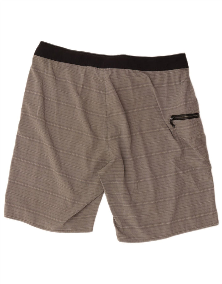 Rip Curl Hombre Bañador Shorts Grande Gris Rayas Poliéster