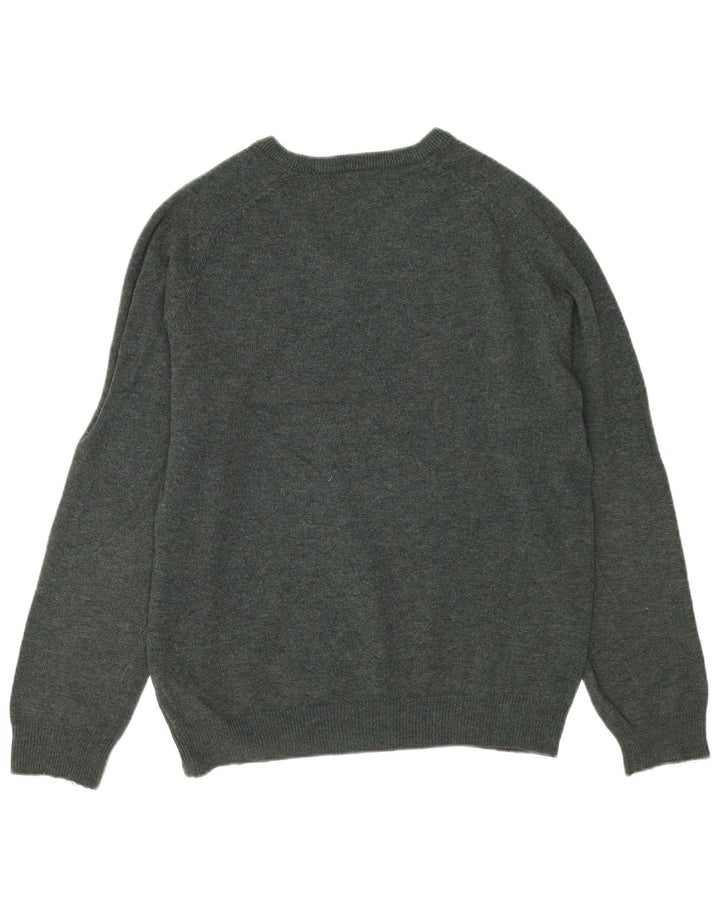Marks & Spencer Suéter tipo jersey de gran tamaño con cuello en V para mujer UK 46 Grande Verde