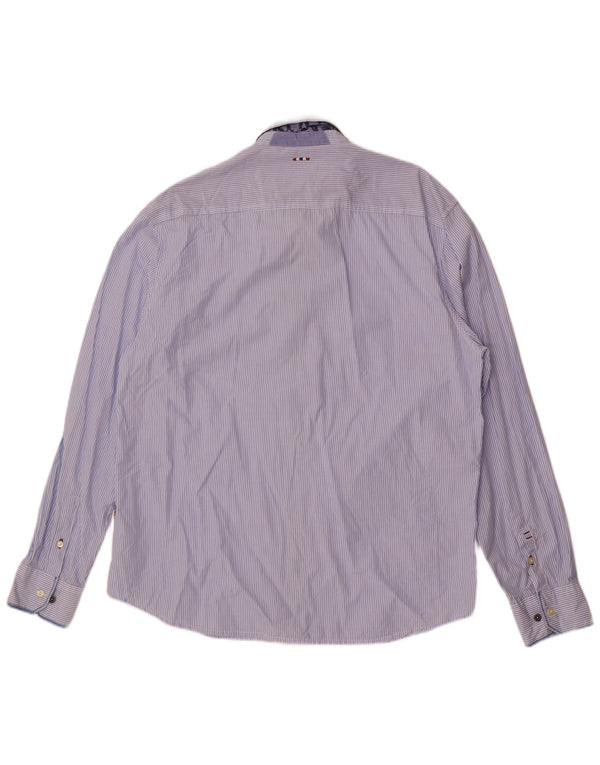 Napapijri Camisa Geographic para hombre 2XL Azul a rayas