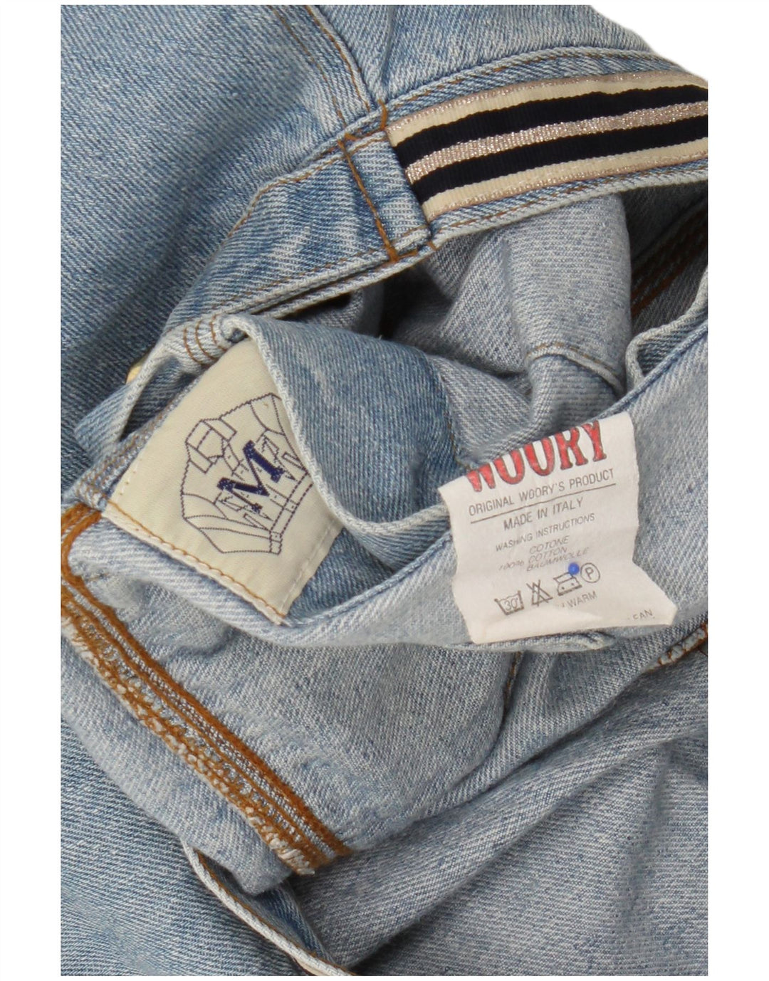 Vintage mujer gráfico crop denim chaqueta Reino Unido 14 algodón azul medio