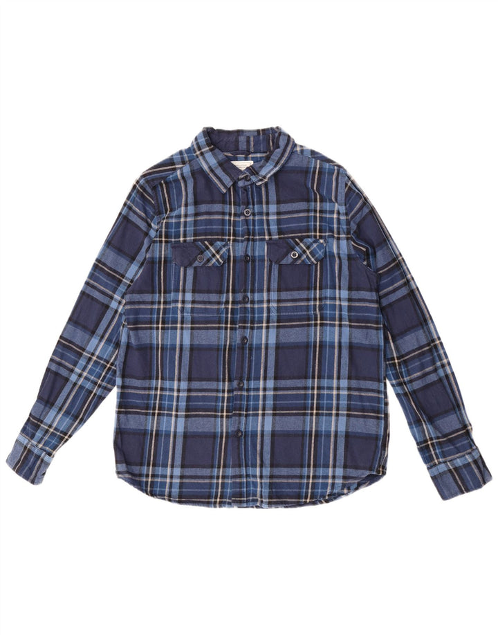 Camisa de franela para hombre de Mountain Warehouse Algodón a cuadros azul marino grande