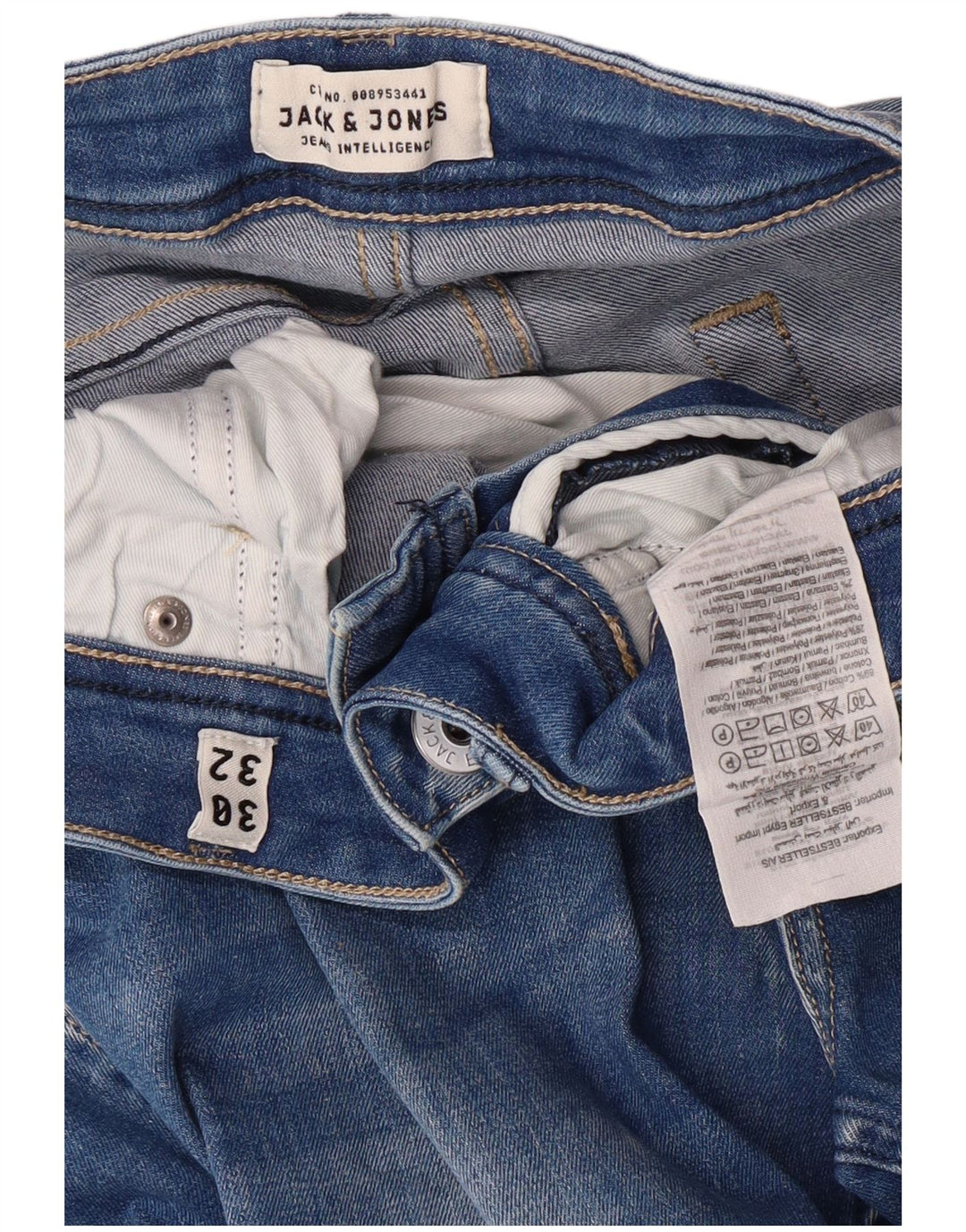 Jack & Jones Hombre Tim Slim Jeans W30 L32 Algodón Azul