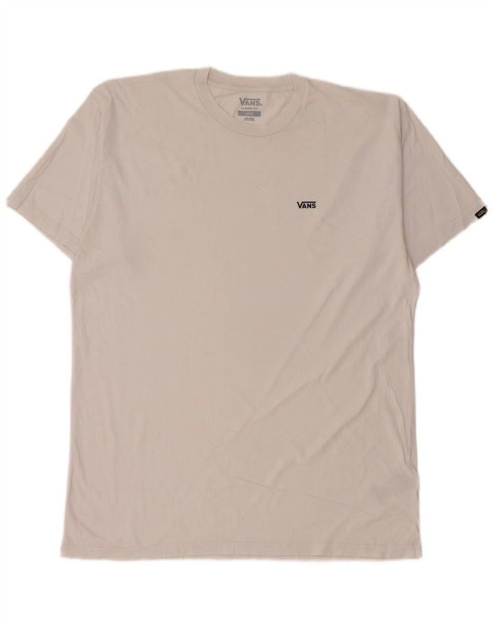 VANS Camiseta Classic Fit para hombre Top Large White Cotton