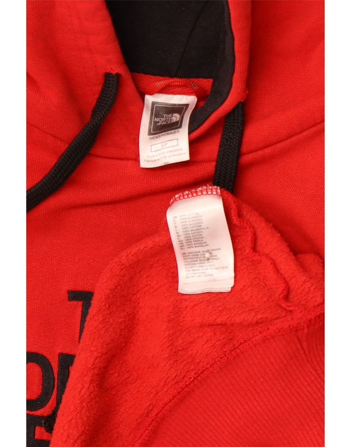 THE NORTH FACE Jersey con capucha gráfico para hombre pequeño de algodón rojo