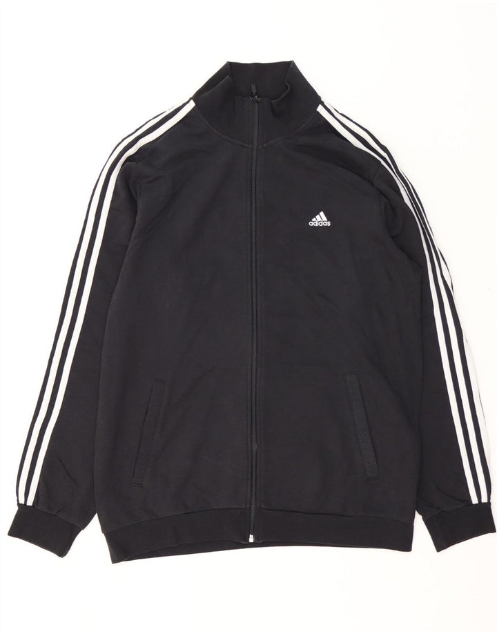 Adidas Hombre Chándal Top Chaqueta Mediano Negro Algodón
