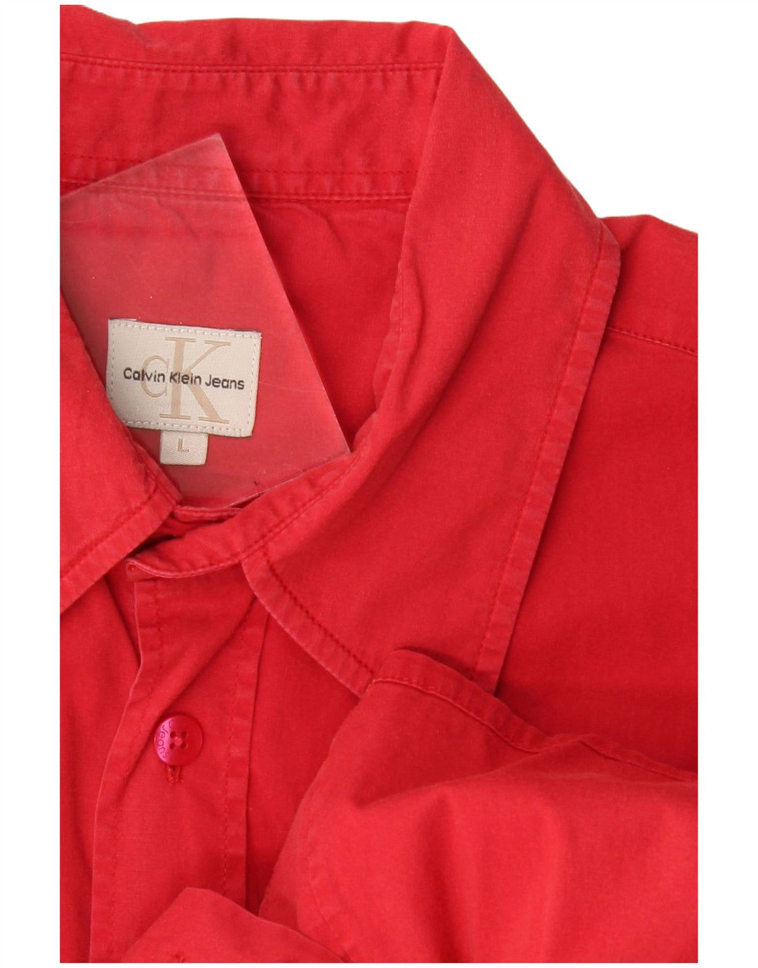CALVIN KLEIN JEANS Camisa de manga corta para hombre Grande Rojo