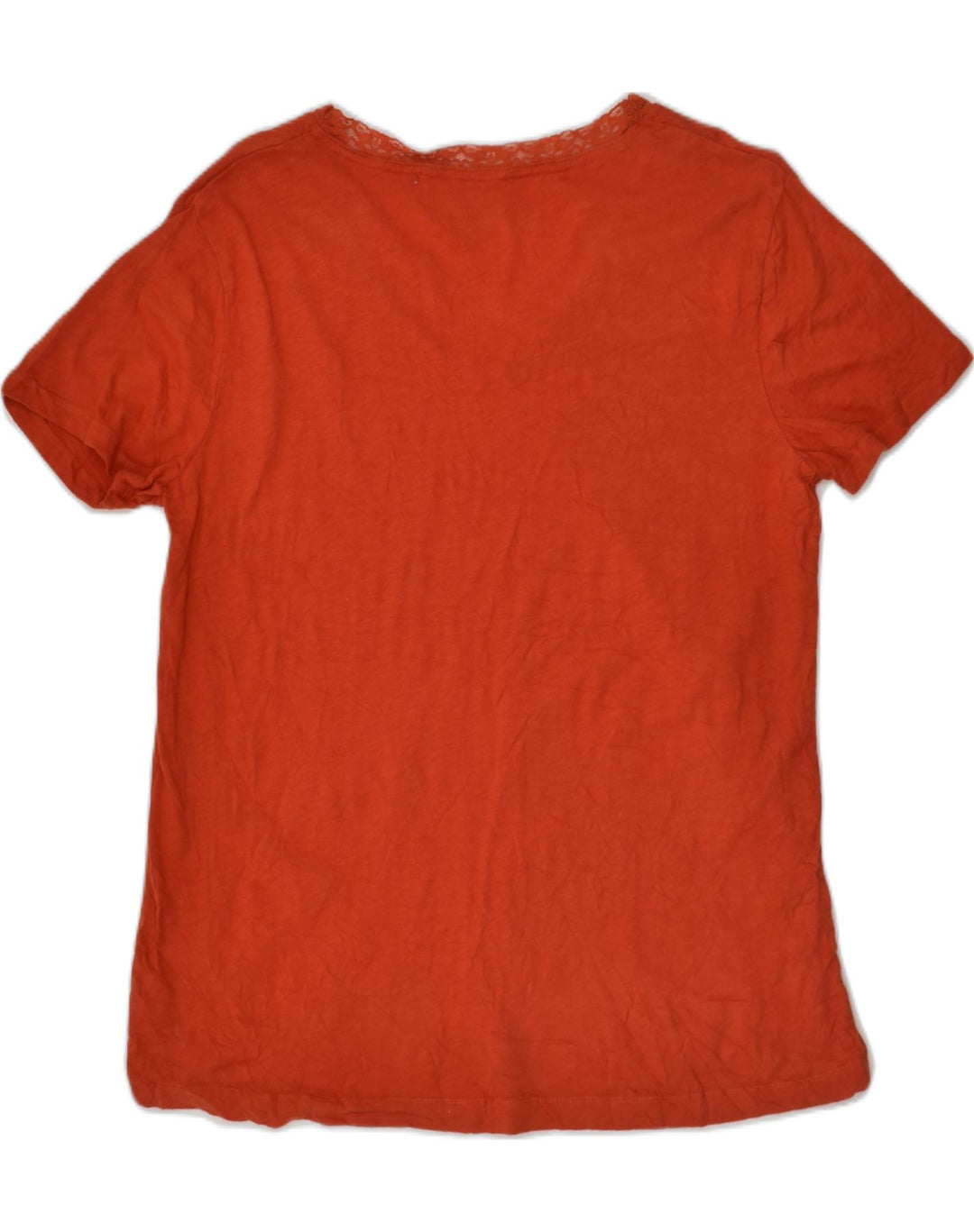 EDDIE BAUER Womens T-Shirt Top UK 14 Large Red Cotton | Vintage Eddie Bauer | Thrift | Second-Hand Eddie Bauer | Used Clothing | Messina Hembry 