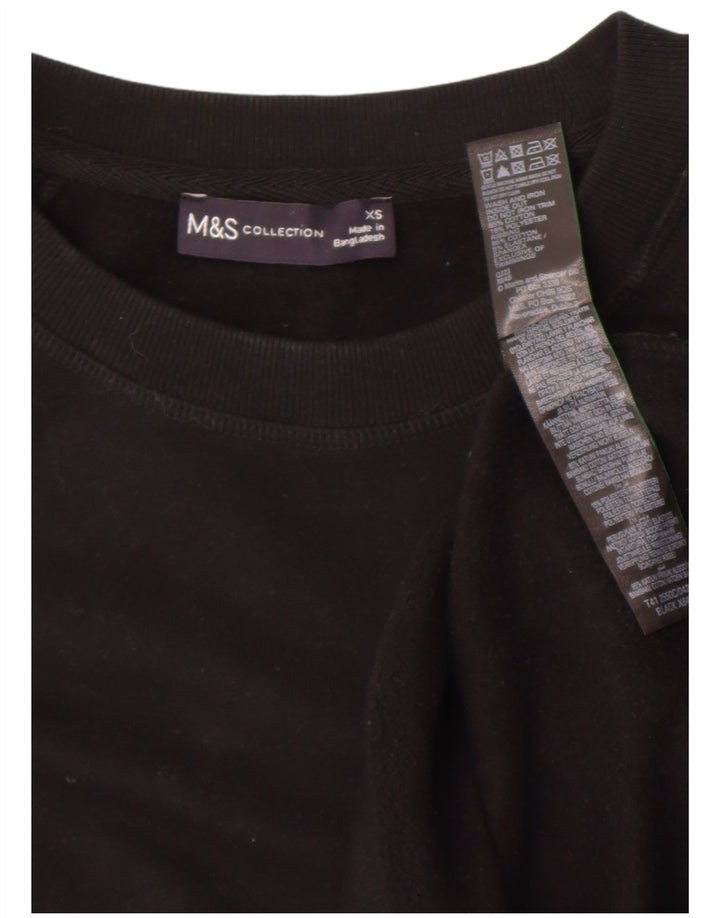 Marks & Spencer Sudadera extragrande para mujer UK 6 XS Algodón negro