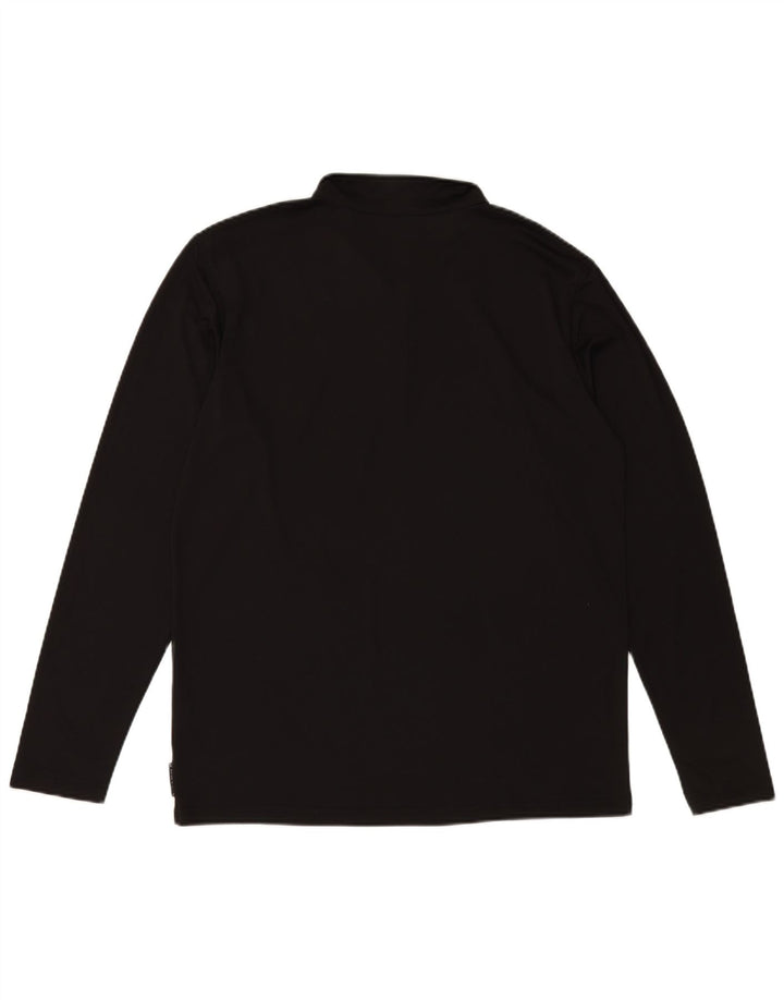 DKNY - Chándal con cremallera y cuello para hombre, talla grande, poliéster negro