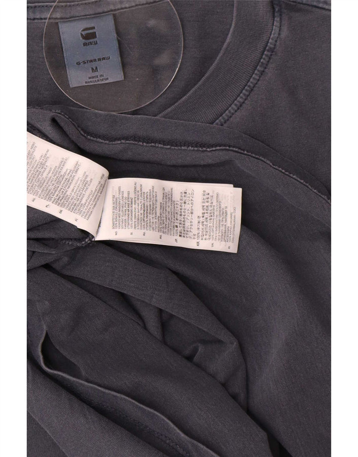 G-Star Hombre Camiseta Top Medium Azul Marino Algodón