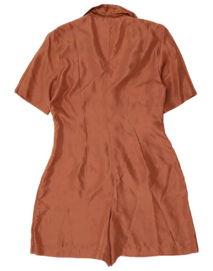 Vintage mujer playsuit Reino Unido 14 marrón medio