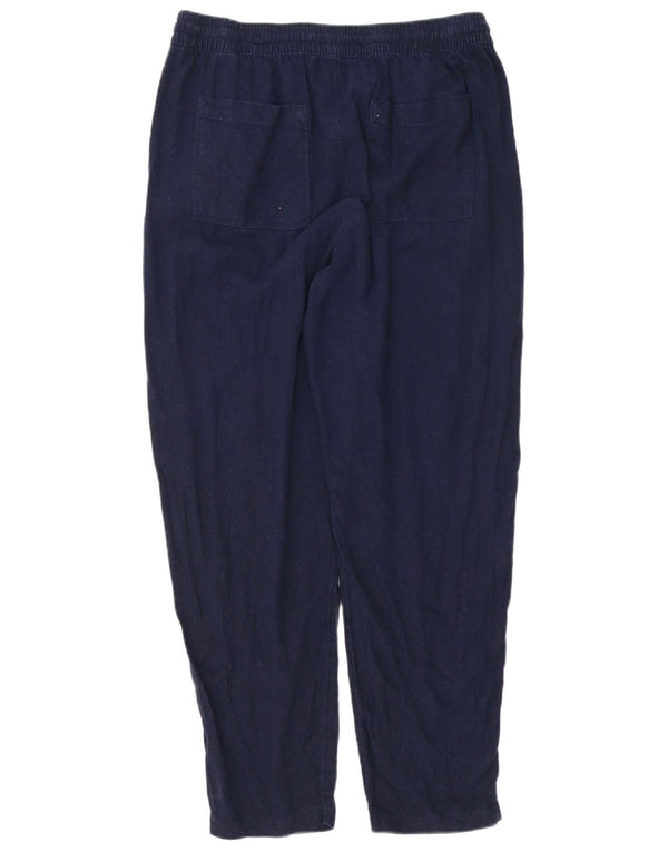 Marks & Spencer Pantalones chinos de cintura alta para mujer UK 14 Large W32 L28 Navy B
