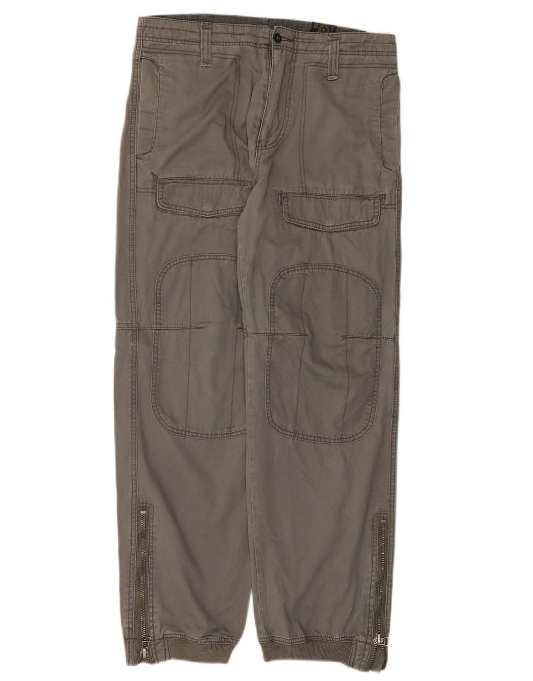 XDYE Pantalones tipo joggers cargo para hombre EU 44 Large W34 L31 Algodón gris