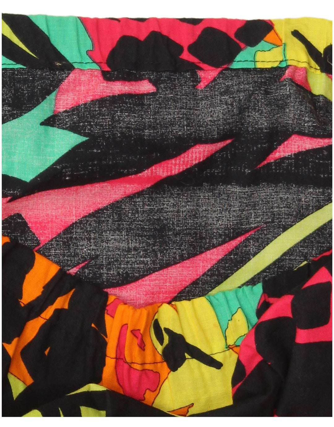 VINTAGE Falda recta gráfica para mujer W40 2XL Patchwork multicolor