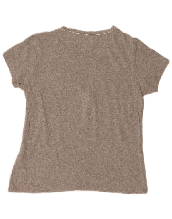 Champion Camiseta Gráfica De Ajuste Fácil Para Mujer UK 40 Grande Gris Moteado