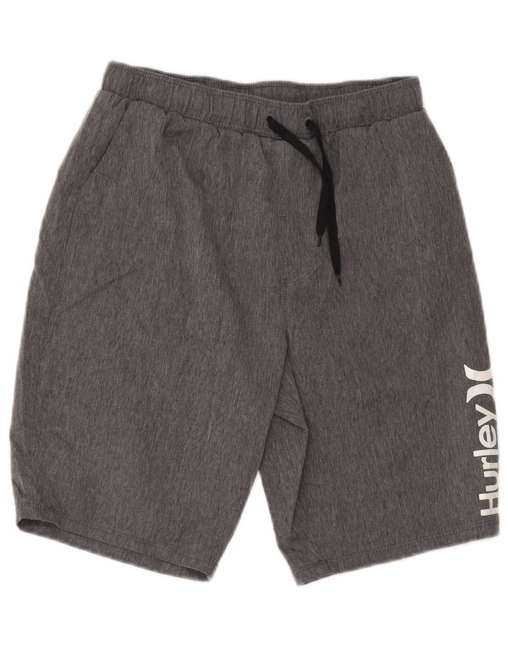 Hurley Shorts deportivos gráficos para niños 12-13 años W28 Poliéster gris