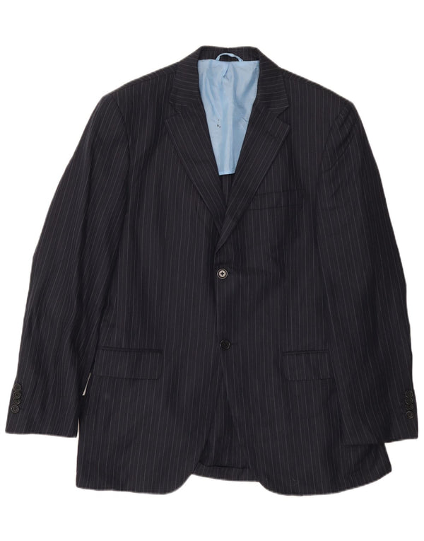 Massimo Dutti Chaqueta Blazer De 2 Botones Para Hombre Talla 50 2XL Azul Marino Raya diplomática