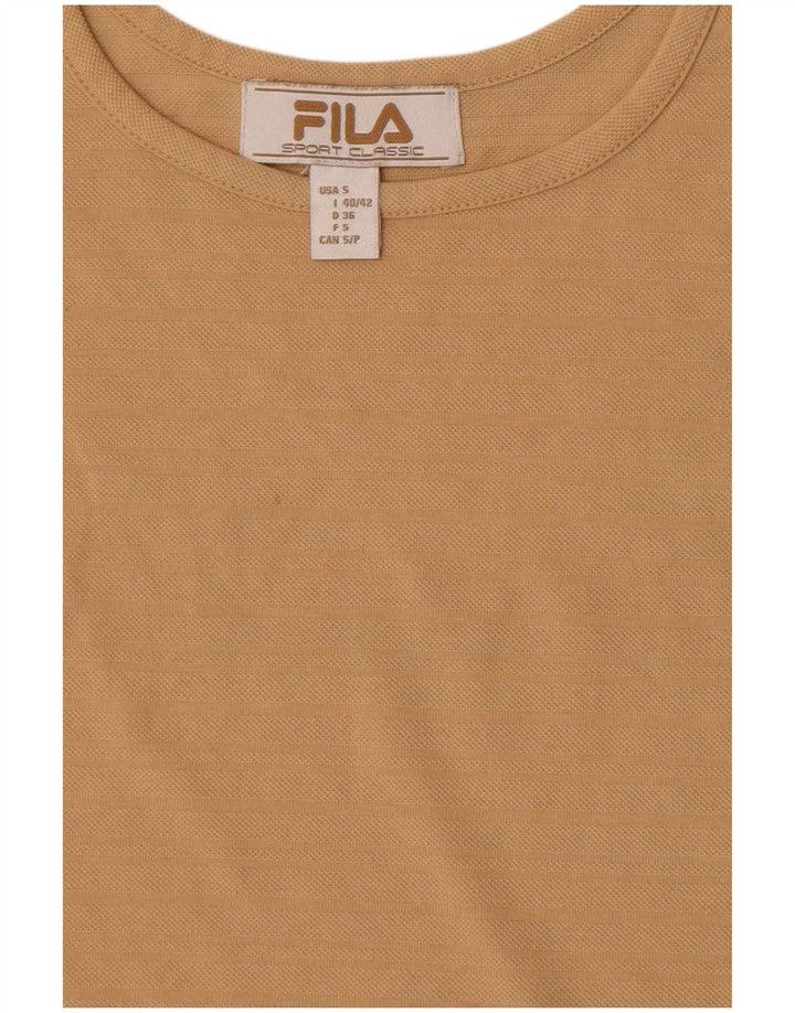 Fila Mujer Crop Vest Top UK 8 Small Marrón