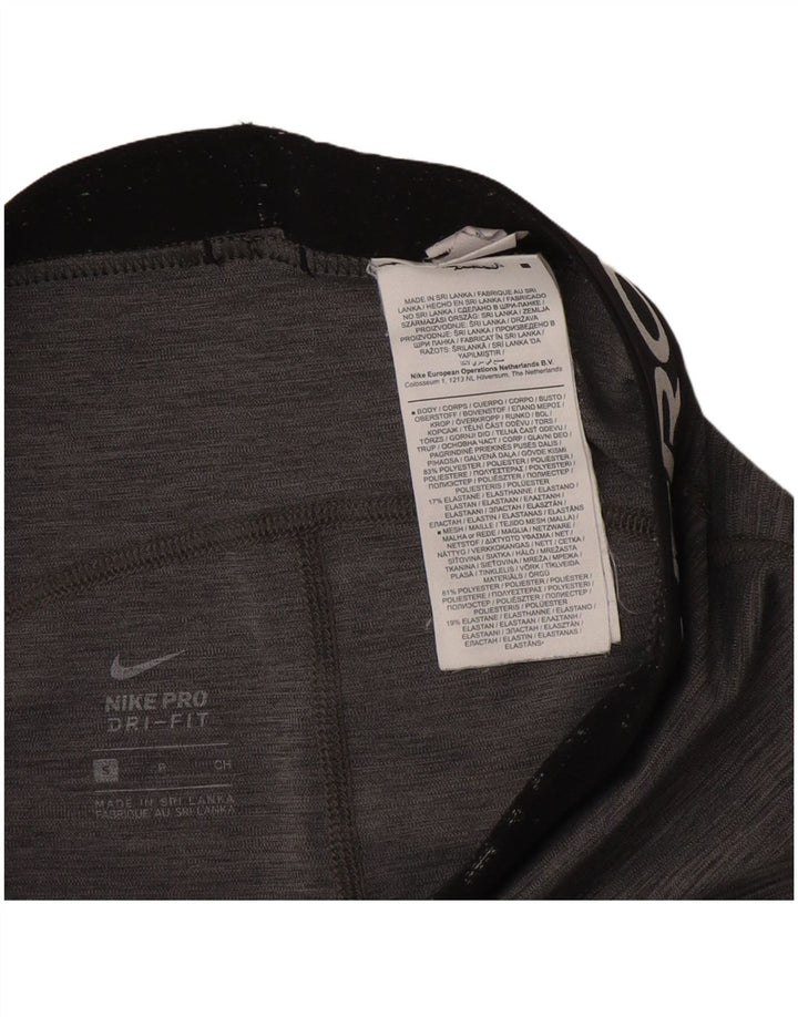 Nike Leggings gráficos Dri Fit para mujer UK 10 Pequeño poliéster moteado gris