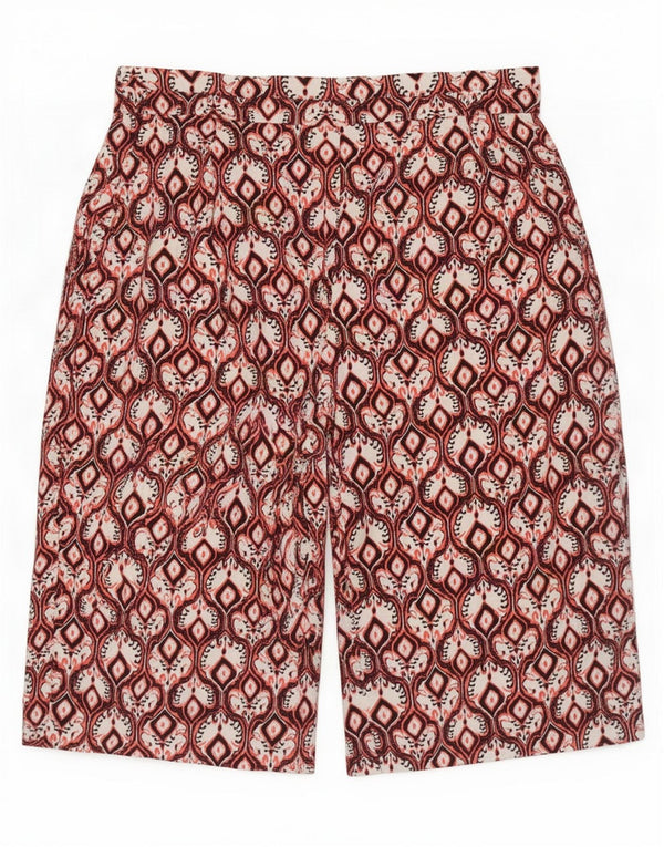 Marks & Spencer Pantalones Capri de Ajuste Holgado para Mujer UK 20 2XL W40 Borgoña Ikat