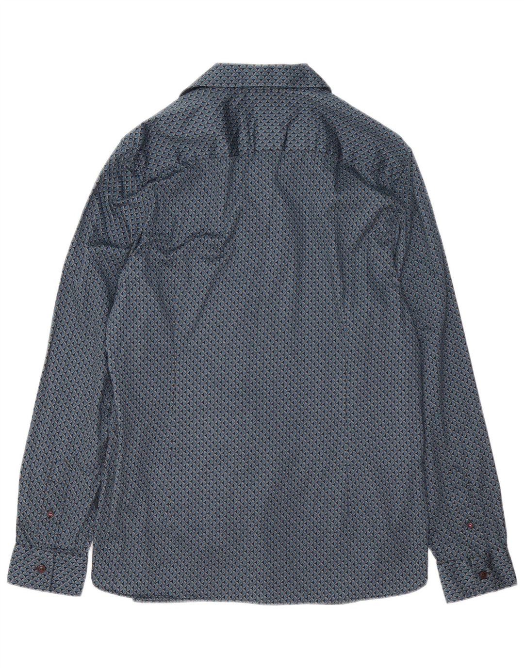 Ted Baker - Camisa con estampado abstracto para hombre, talla 5 XL, algodón azul