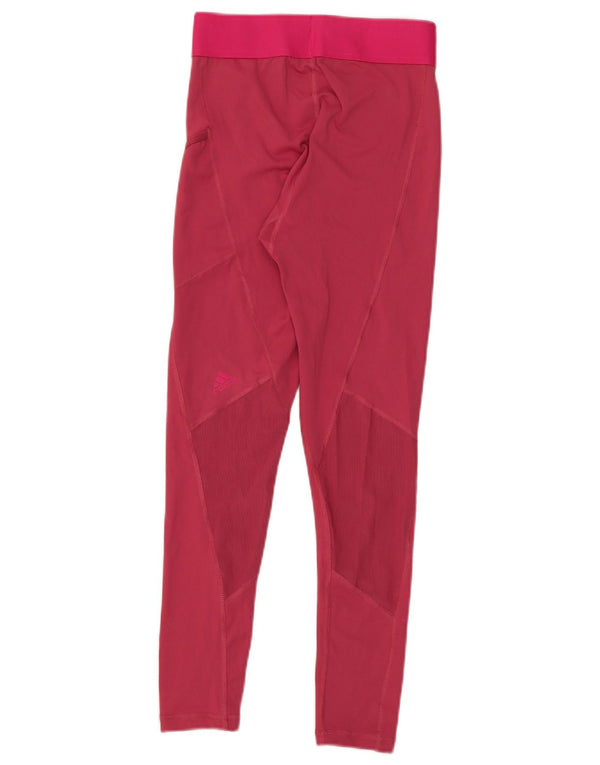 Adidas Leggings gráficos para mujer UK 8 Pequeño poliéster rosa