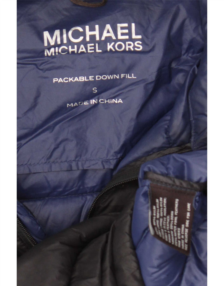 Michael Kors Chaqueta acolchada para hombre UK 38 Small Azul marino Nylon
