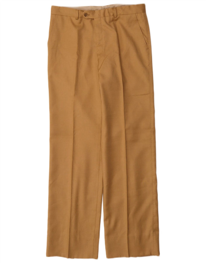 Vintage hombres traje recto pantalones IT 48 Medio W30 L32 Beige