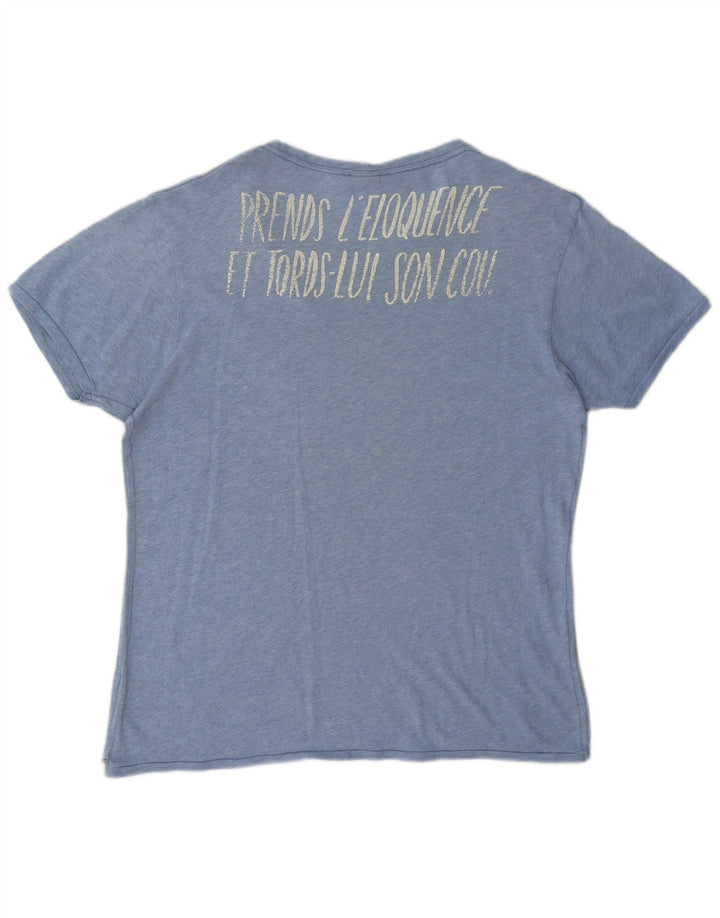 Scotch & Soda Hombre Camiseta Gráfica Top XL Azul